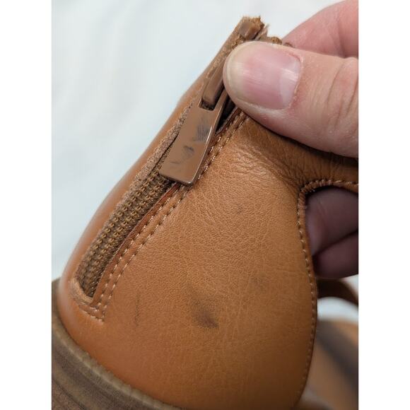 Torrid Ankle Strap Block Heels 12WW Tan Dressy High Heeled Open Toe Sandal - Picture 11 of 11